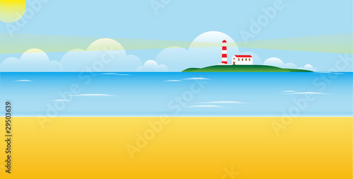 lighthouse on a island