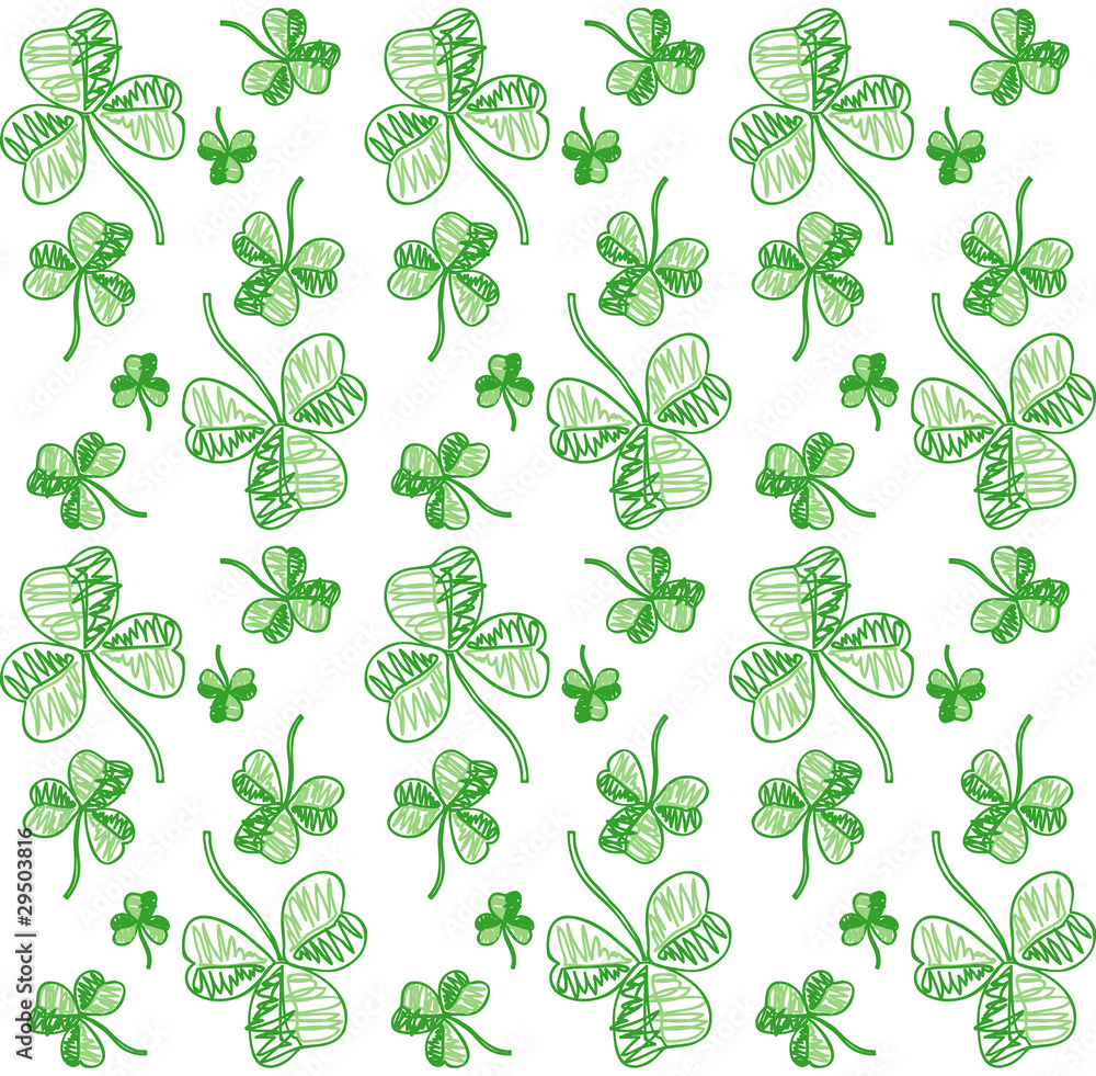 Seamless vector shamrock background Seamless vector shamrock background