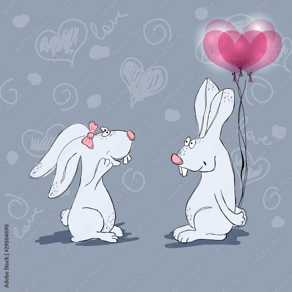 Obraz premium Love rabbits