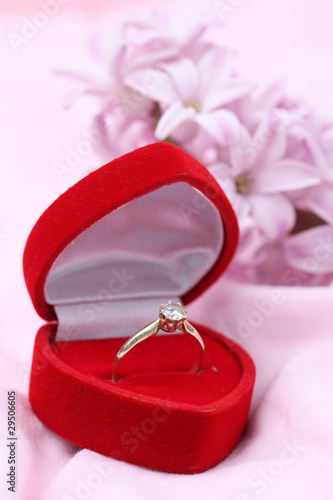 Engagement ring and hyacinth © IngridHS