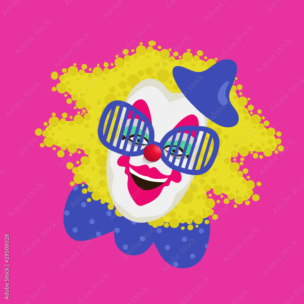 Naklejka premium Clowns face - carnival background