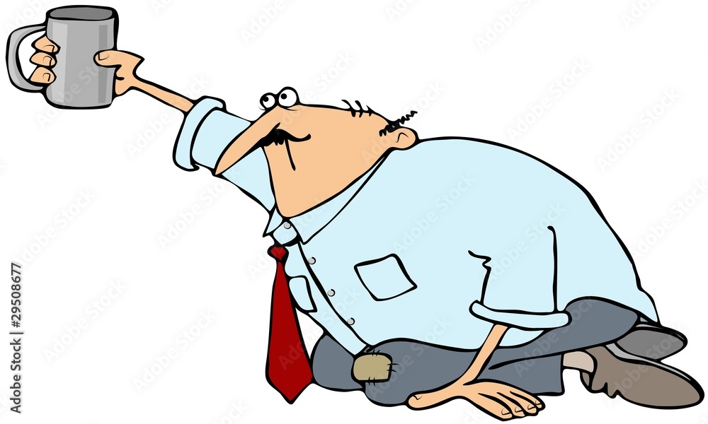 Begging Businessman