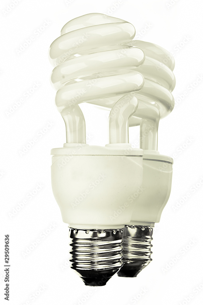 Modern electric bulb with reflection Modern electric bulb with reflection