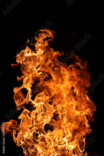fire on black background