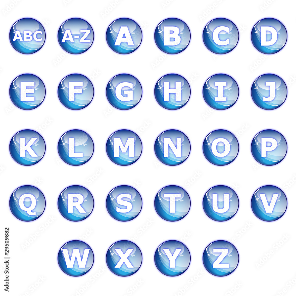 Collection alphabet pictos glossy icons web 2.0 Collection alphabet pictos glossy icons web 2.0