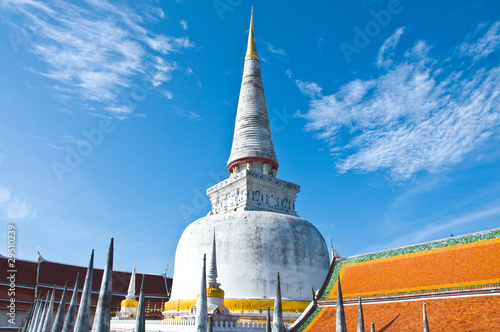 Large ancient stupa, Historic southern Thailand. photo