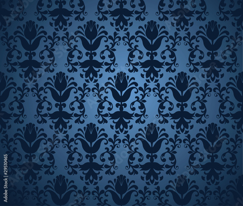 Damask seamless vector pattern