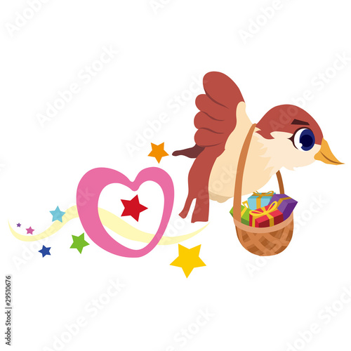 幸せを運ぶすずめ