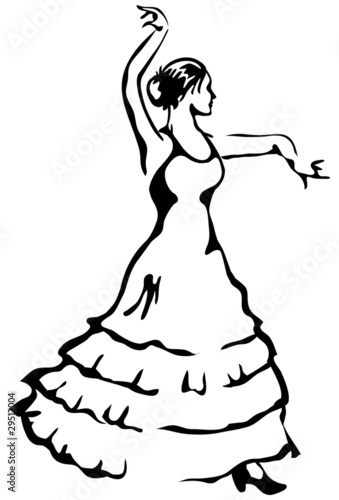 Flamenco dancer. Vector illustration.