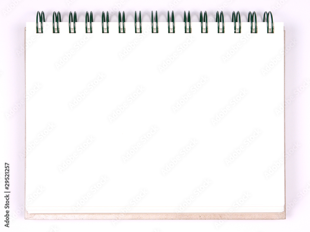 blank notebook single page, white paper blank notebook single page, white paper