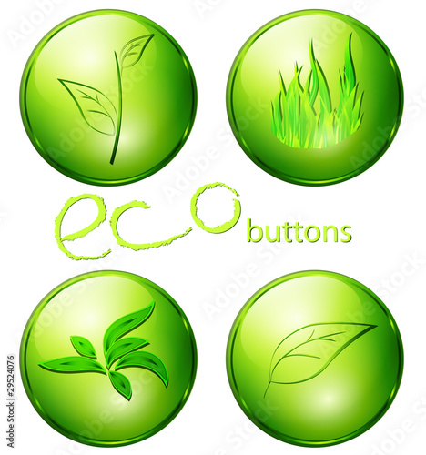eco green buttons