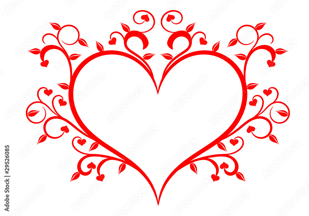 San Valentín - Simple marco en forma de corazón San Valentín - Simple marco en forma de corazón