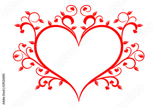 San Valentín - Simple marco en forma de corazón