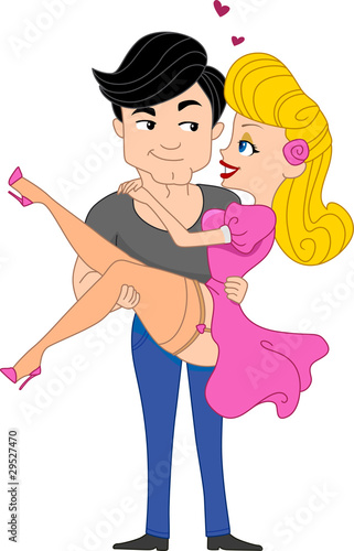 Man Carrying Woman