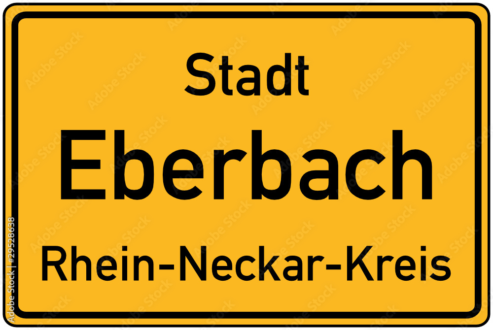 Fototapeta premium Ortstafel von Eberbach