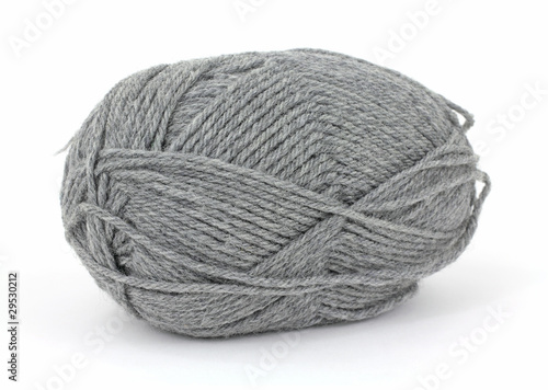 Gray worsted knitting yarn