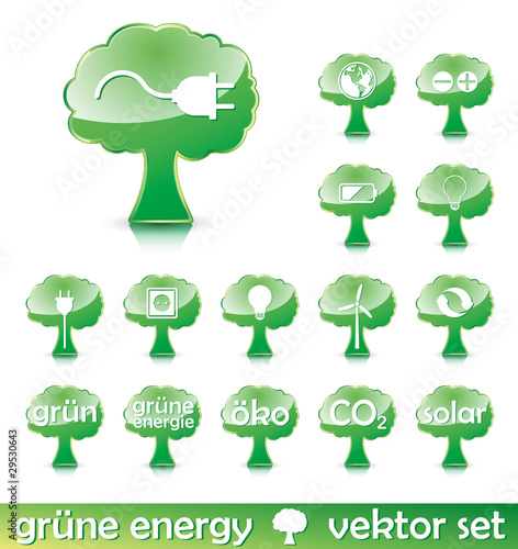 grüne energie vektor set