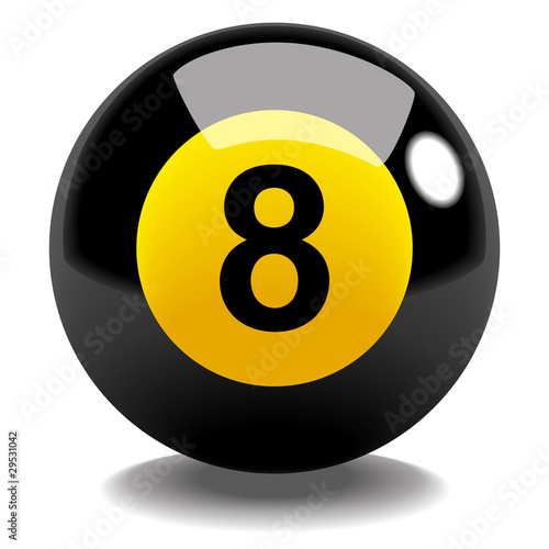 Stock vector of billiard ball number 8