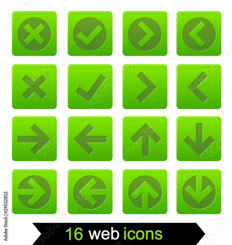 16 navigation icons (green)