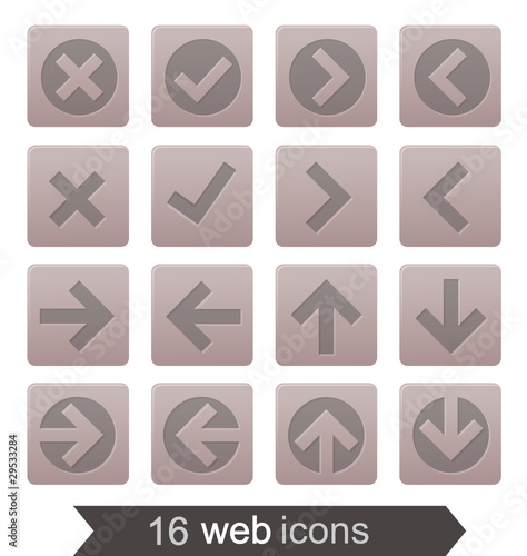 16 navigation icons (grey)