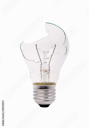 broken household light bulb