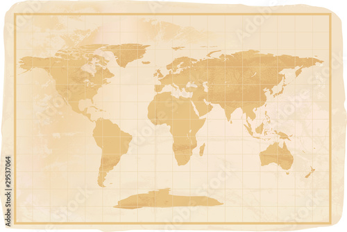 old style anitioque world map