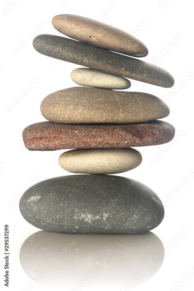 Stacked stones isolated on white Stacked stones isolated on white
