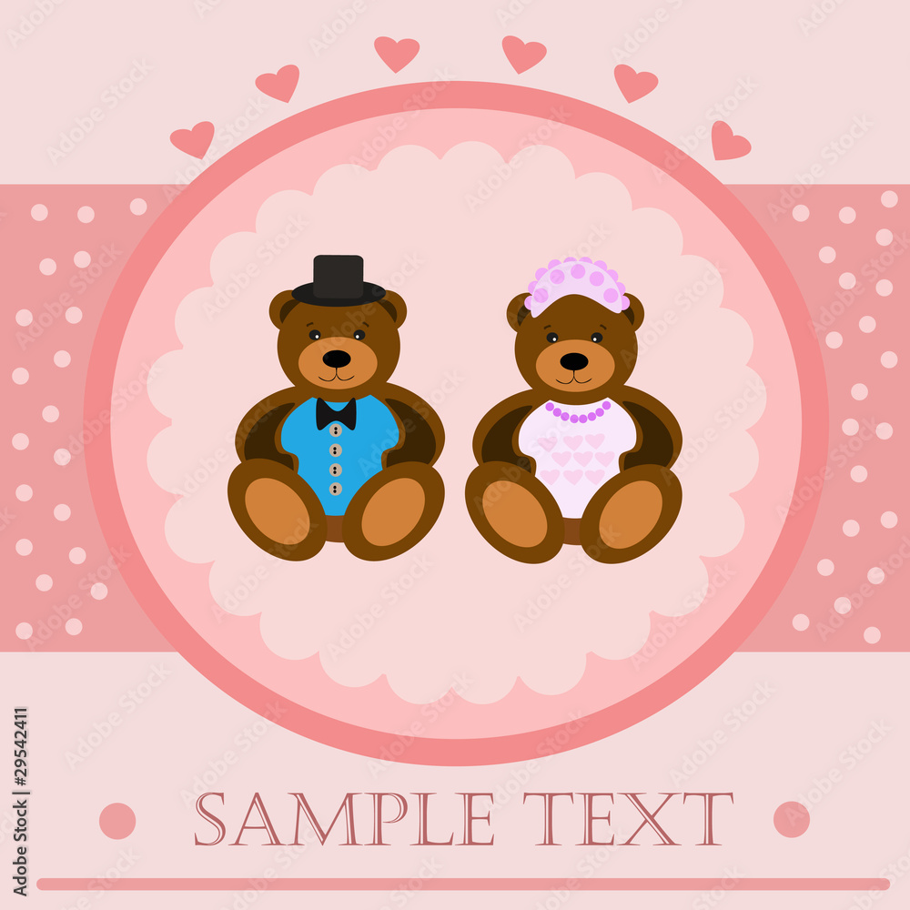Valentine bears greeting card Valentine bears greeting card