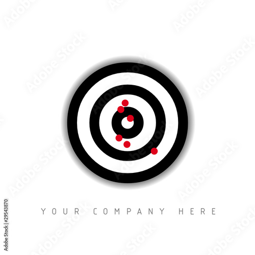 logo picto web cible marketing pub commerce design icône