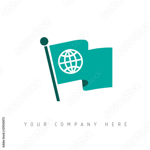 logo picto web drapeau marketing pub commerce design icône