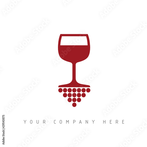 logo picto web vin verre marketing pub commerce design icône