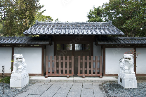 Japanese style wooden door