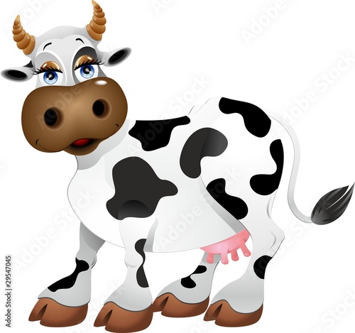 Mucca Cartoon-Cartoon Cow-Vector