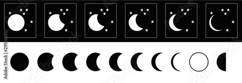 Foto Symboles météo, phases de la lune