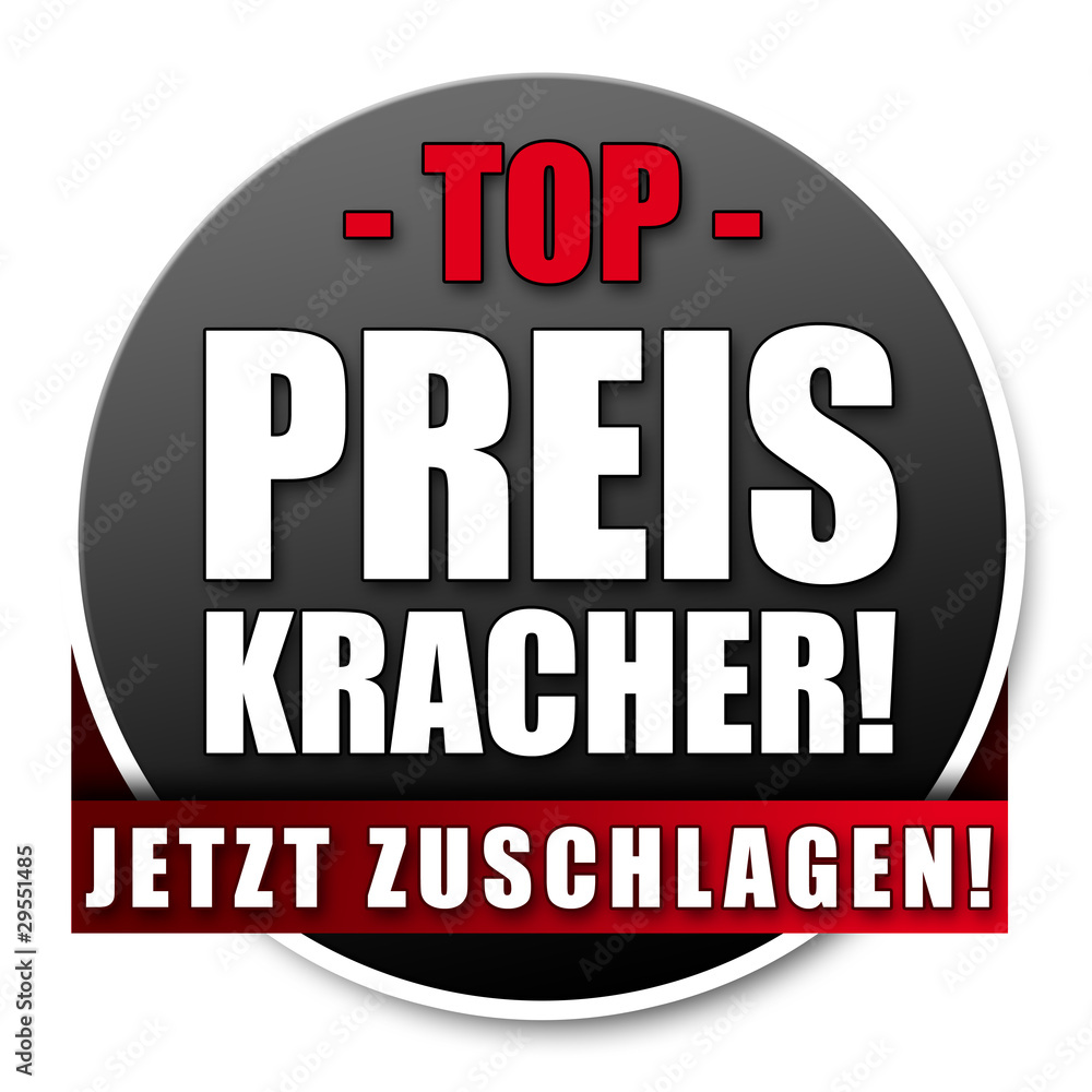 Obraz premium Top Preiskracher! Button, Icon