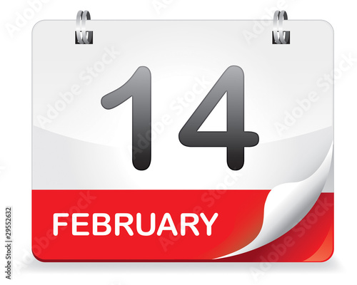 Kalender rot 14 February