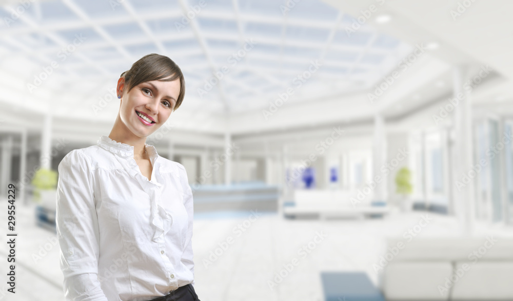 Portrait of a young attractive business woman