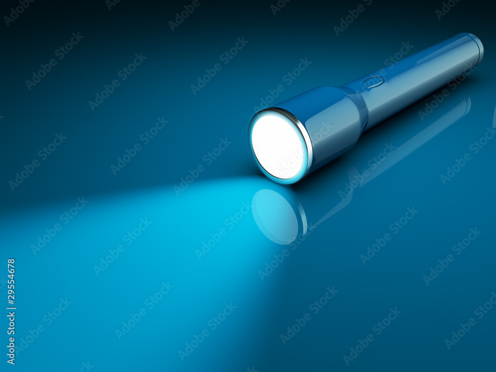 Flashlight. 3D illustration Flashlight. 3D illustration