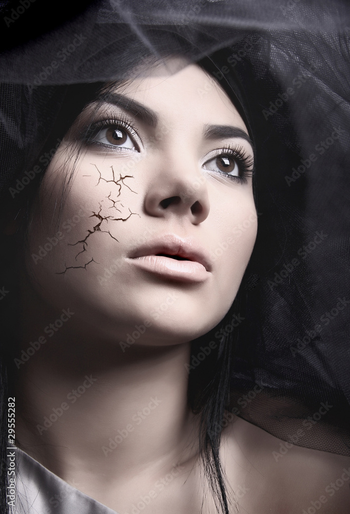 Mysterious woman with beautiful eyes Mysterious woman with beautiful eyes