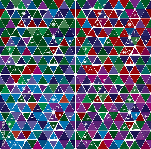 Bright Gem triangle pattern set