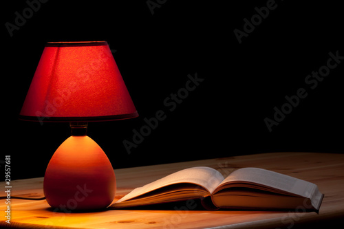 Lamp illuminating a book