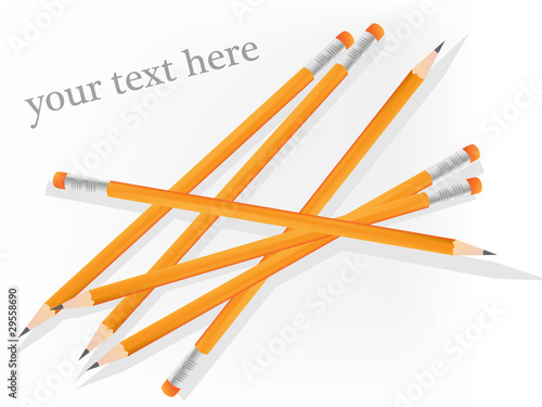 Pencils with gum