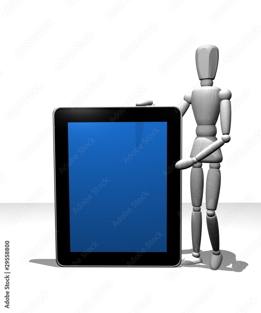 Gliederpuppe mit Tablet PC Gliederpuppe mit Tablet PC