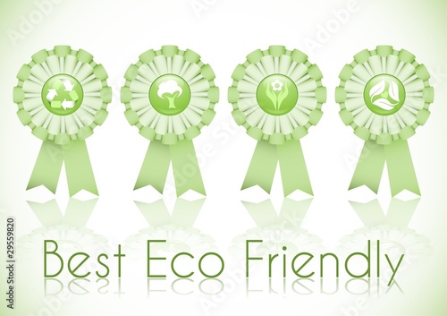 Set of four eco friendly cockades