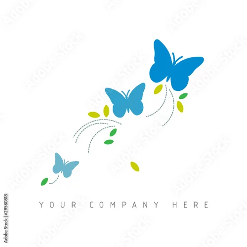 Obraz logo picto web marketing papillon pub commerce design icône
