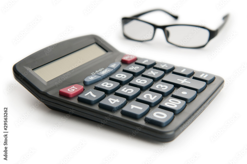 Business concept with accounting calculator Business concept with accounting calculator