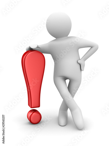 man with exclamation point ...