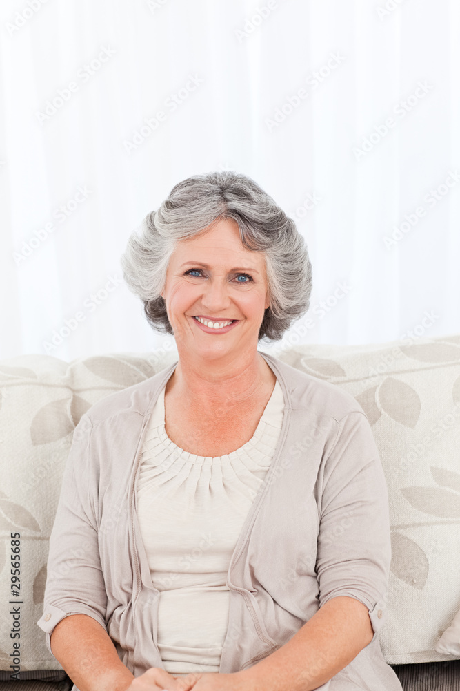 Smiling retired woman Smiling retired woman