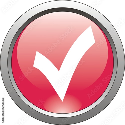 red tick or checkmark  icon