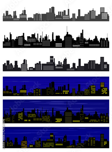 Seamless vector town